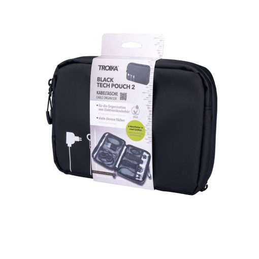 מארגן כבלים "TROIKA BLACK TECH POUCH 2"