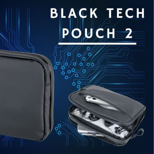 מארגן כבלים "TROIKA BLACK TECH POUCH 2"